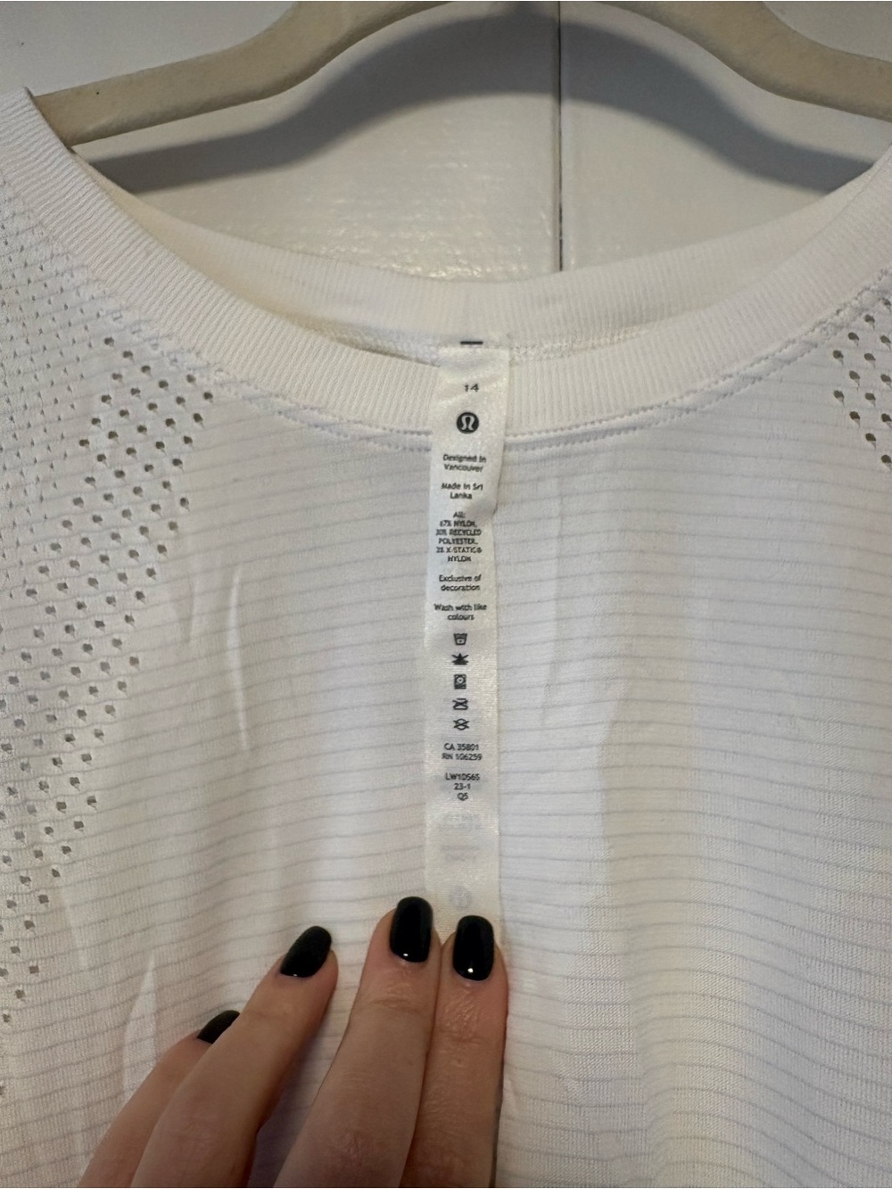 lululemon athletica White Short-Sleeve Perforated Crew Top